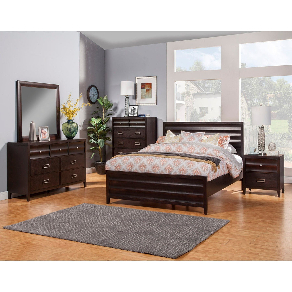 Legacy Standard King Panel Bed, Black Cherry