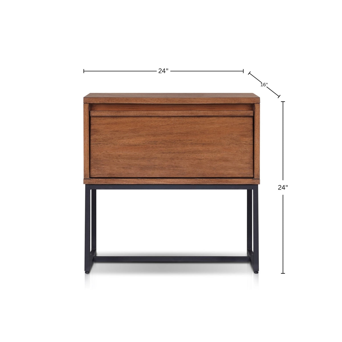 Levi Nightstand, Teak Brown