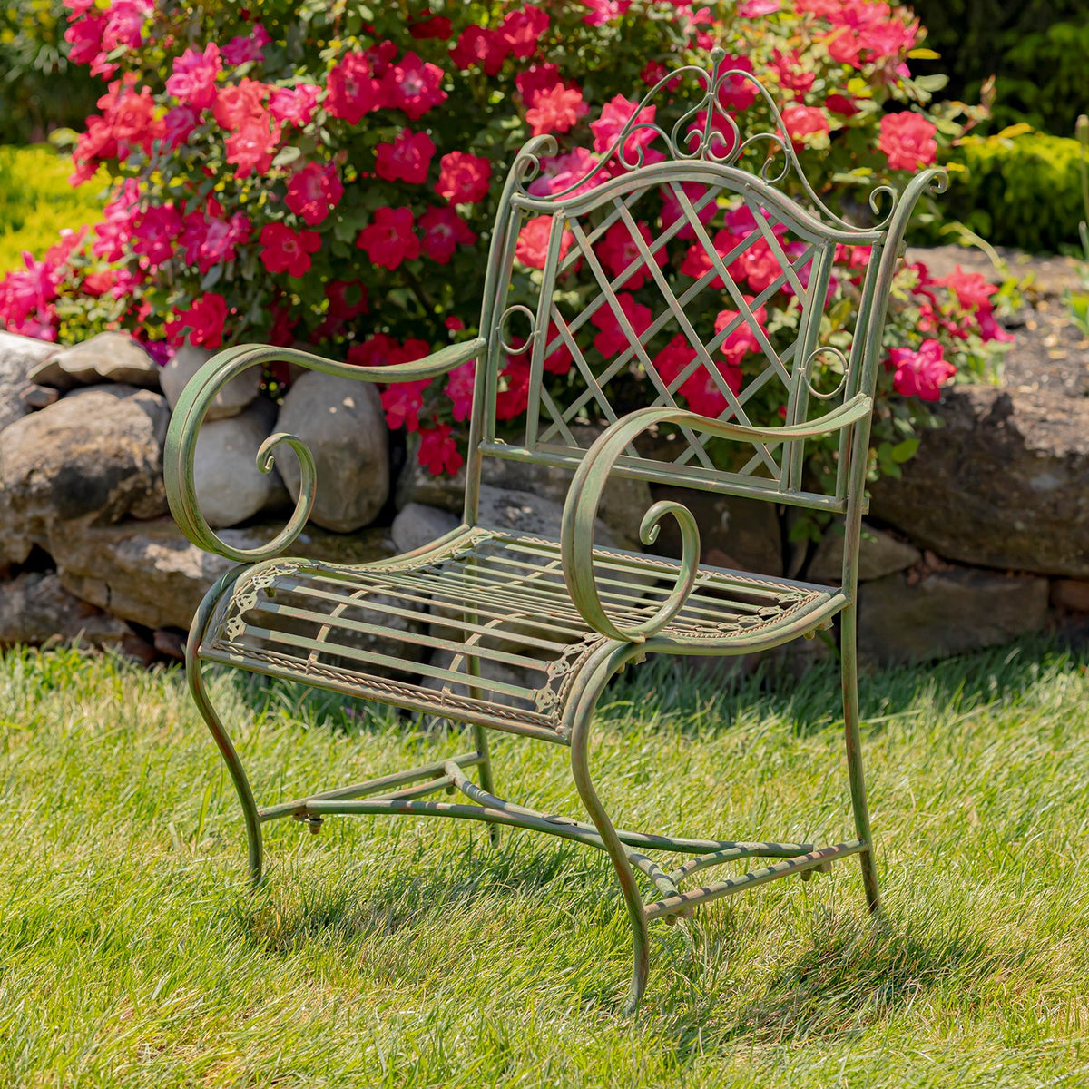 "Stephania" Victorian-Style Iron Garden Armchair