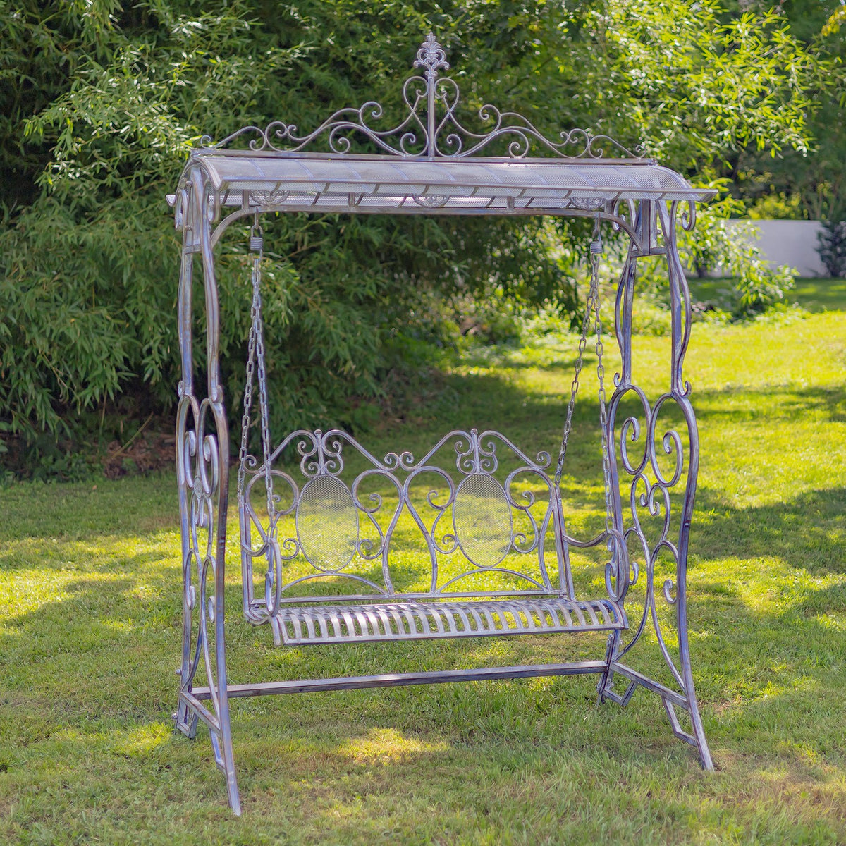 "Giorgi" 92in. Tall Iron Swing Bench