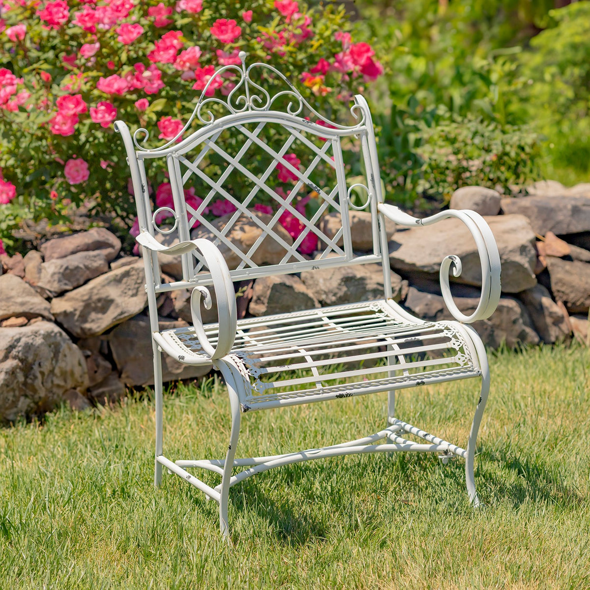 "Stephania" Victorian-Style Iron Garden Armchair