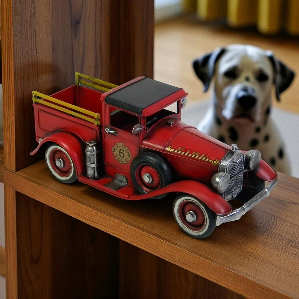 11.5" Antique Style Model American Fire Truck