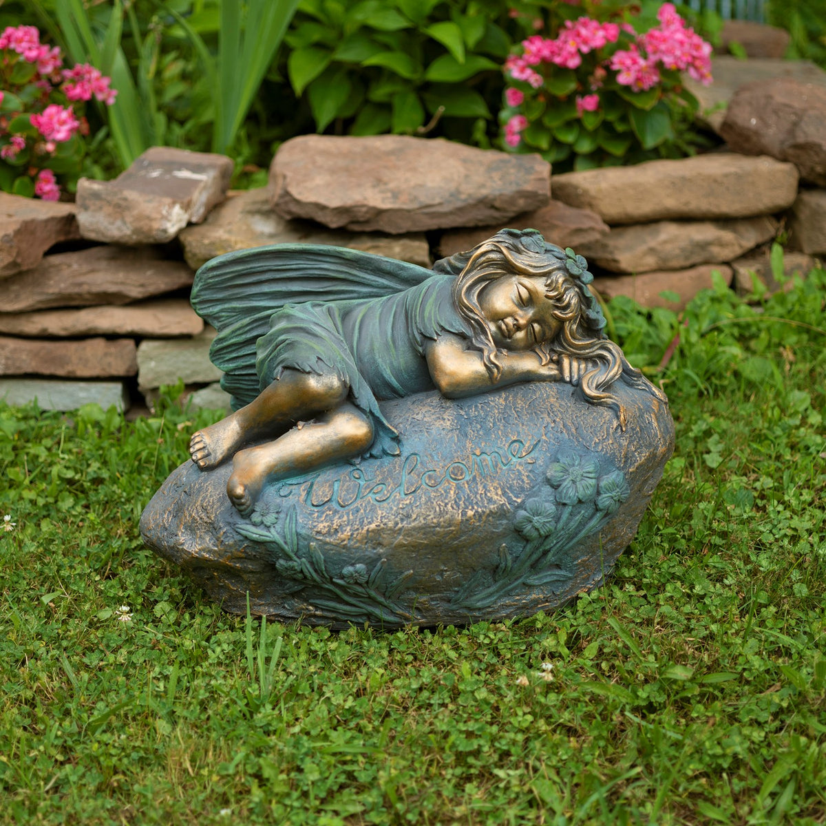 20" Tall Magnesium Sleeping Fairy Statue "Ivy"