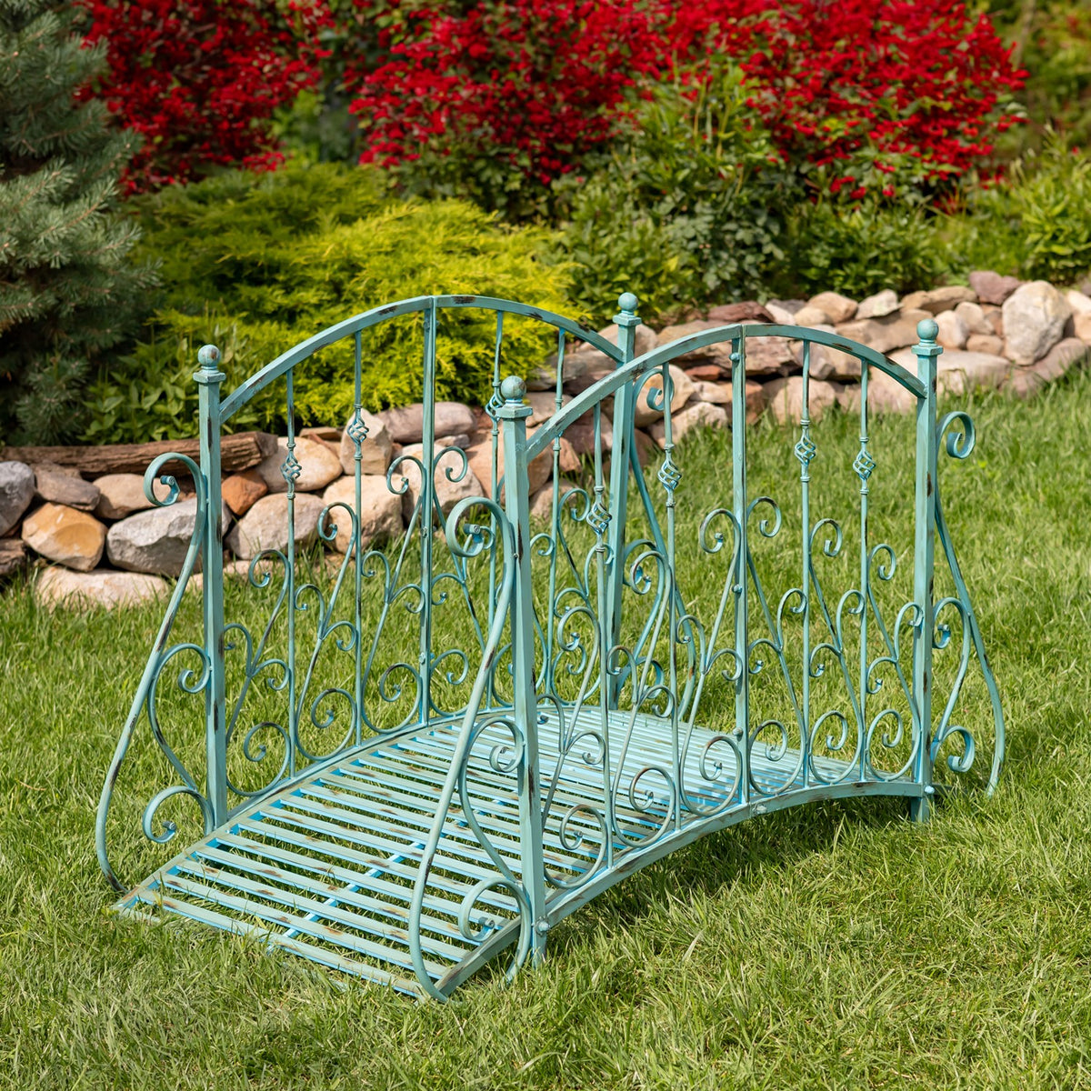 5ft. Long Antique Style Garden Bridge "Paris 1968"