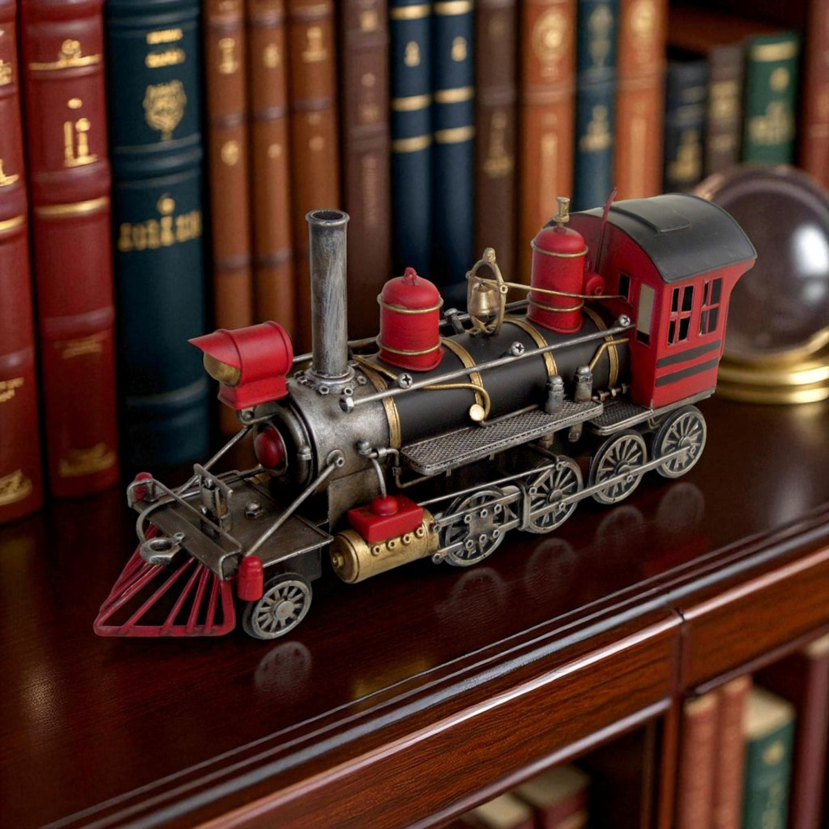Vintage Style Red Locomotive Tabletop Accent