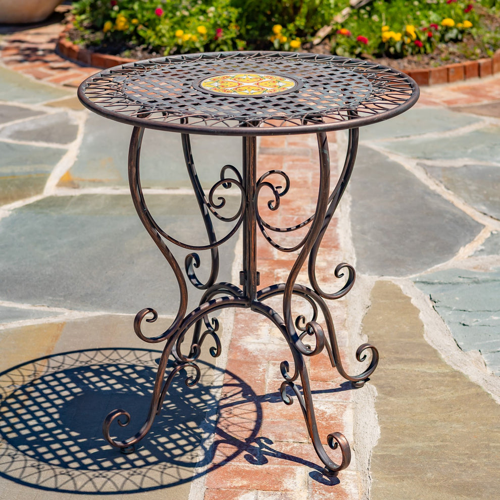 San Marino Round Mosaic Bistro Table "Dolomites"