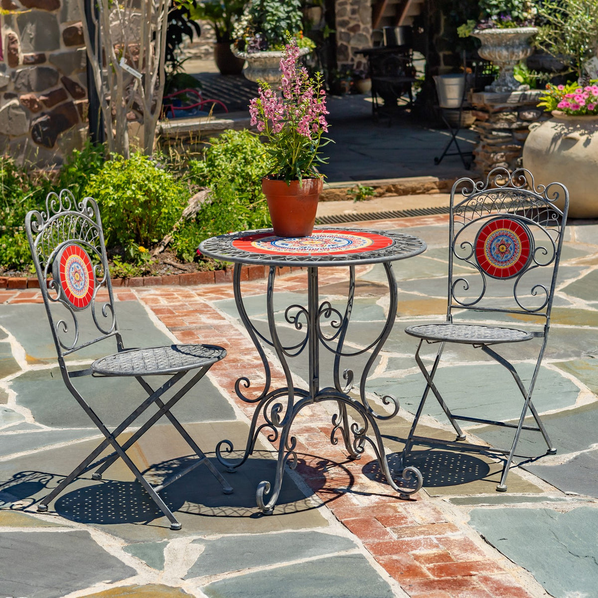 Catalonia Three Piece Mosaic Bistro Set "Girona"