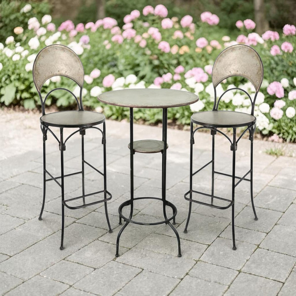 Galvanized Three Piece Bar Set "Charleston 1940"