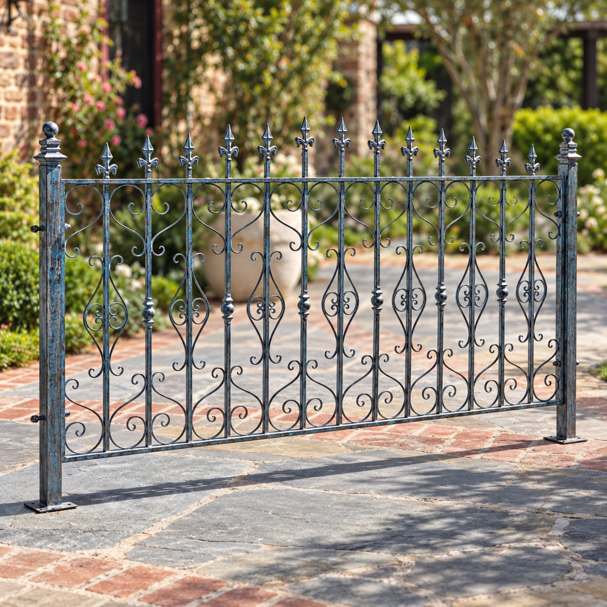 74" x 40" Iron Garden Gate Fence
