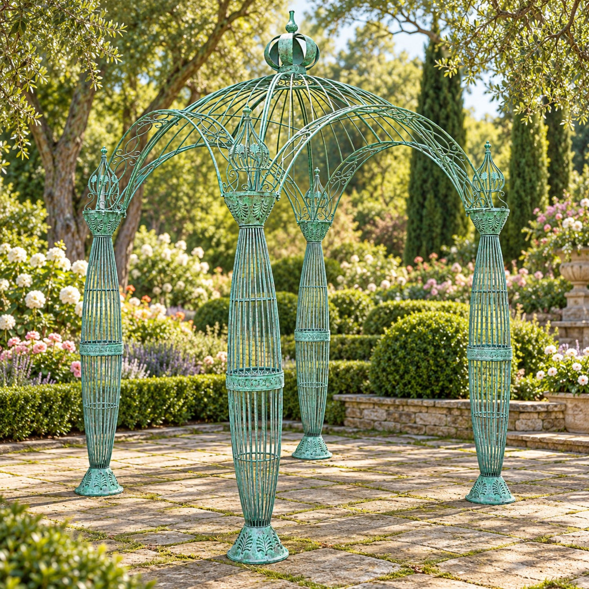 10ft. Tall Aurelius Round Iron Garden Gazebo