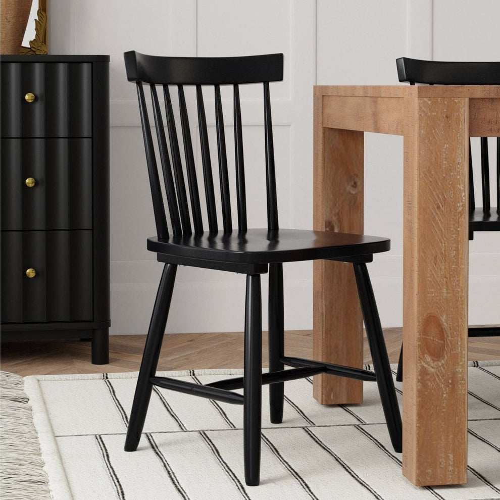 Lyra Set of 2 Dining Side Chairs - Black