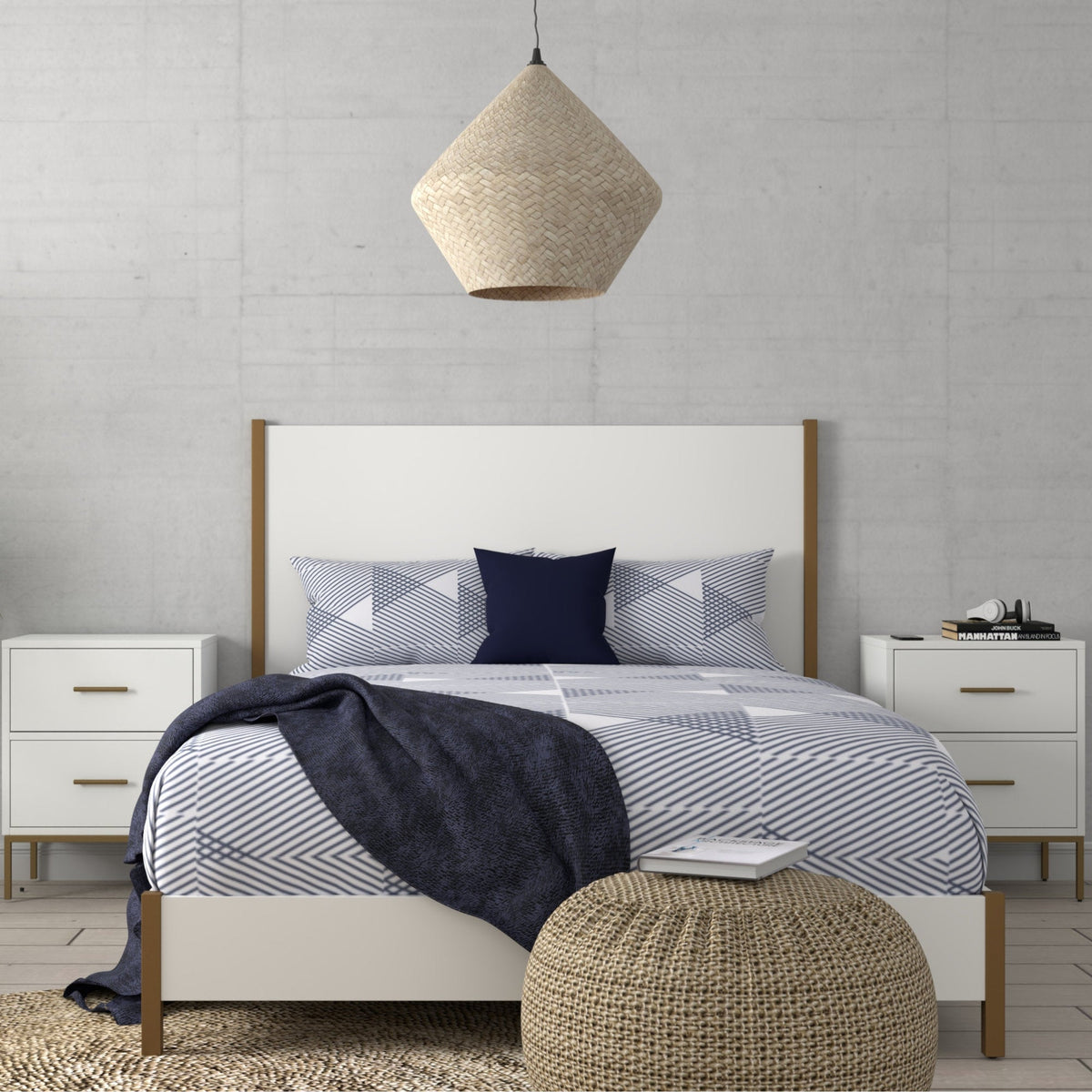 Madelyn Queen Panel Bed, White