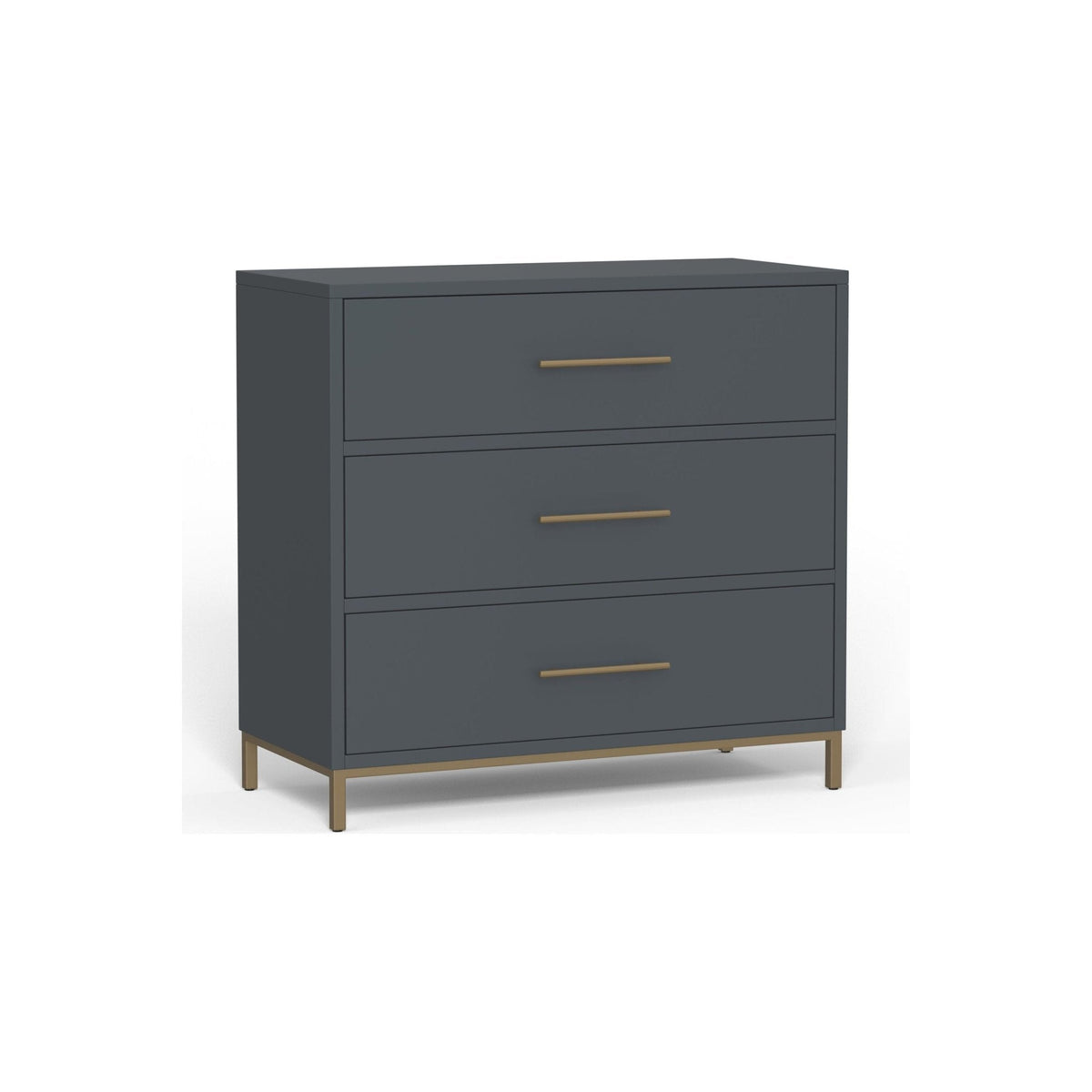 Madelyn Three Drawer Small Chest - Slate Gray