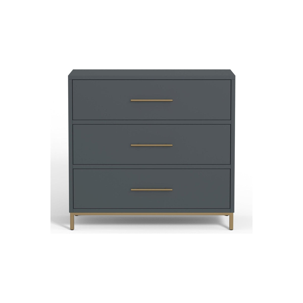 Madelyn Three Drawer Small Chest - Slate Gray