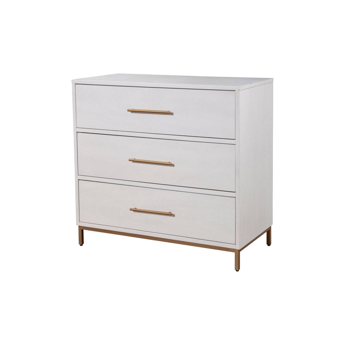 Madelyn Three Drawer Small Chest - White
