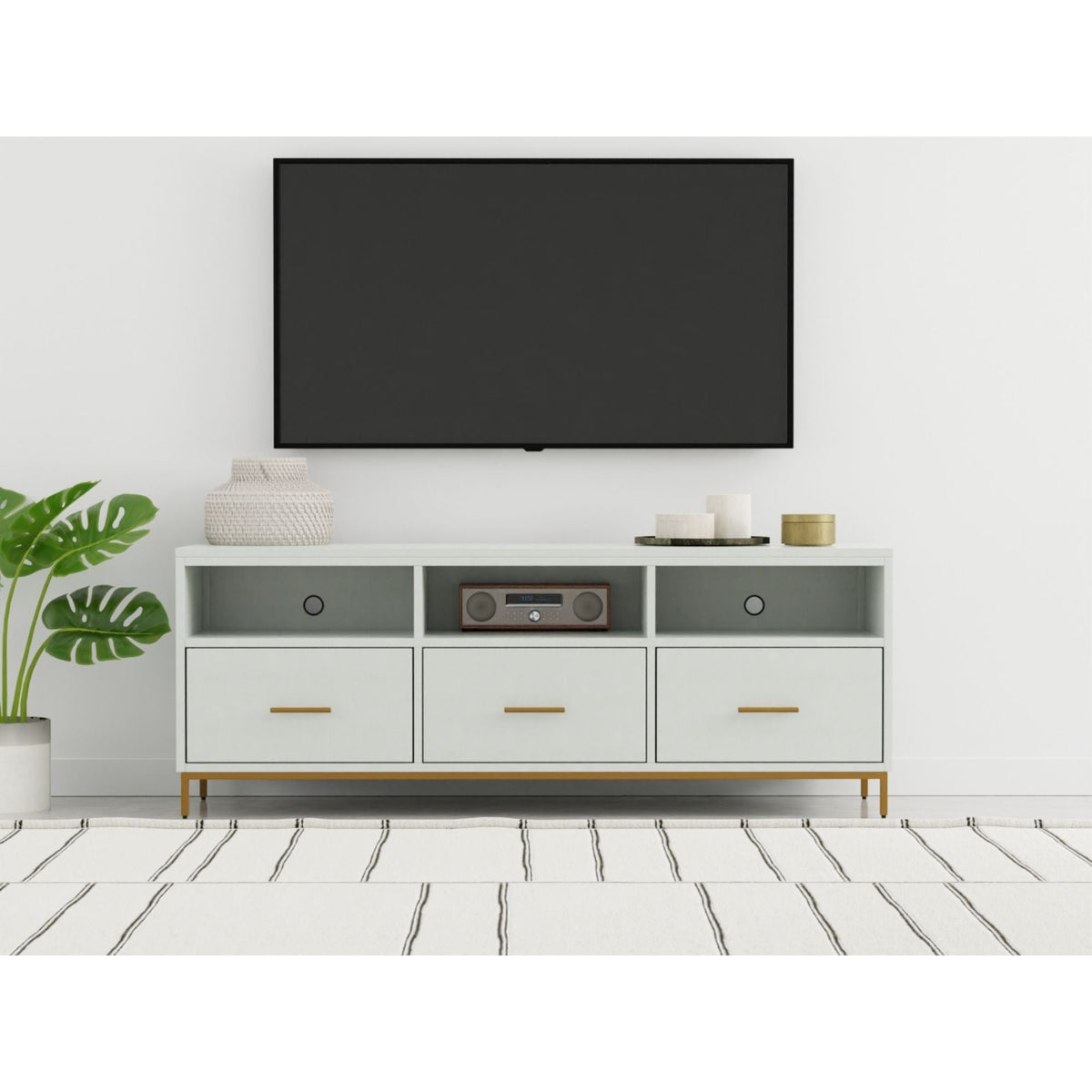 Madelyn TV Console, White