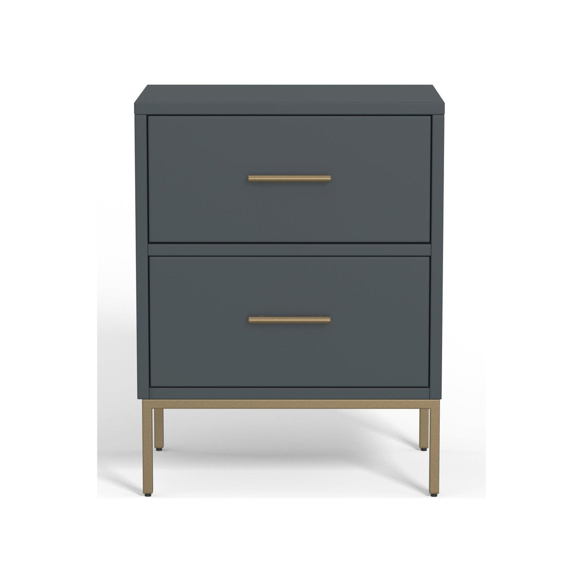 Madelyn Two Drawer Nightstand - Slate Gray