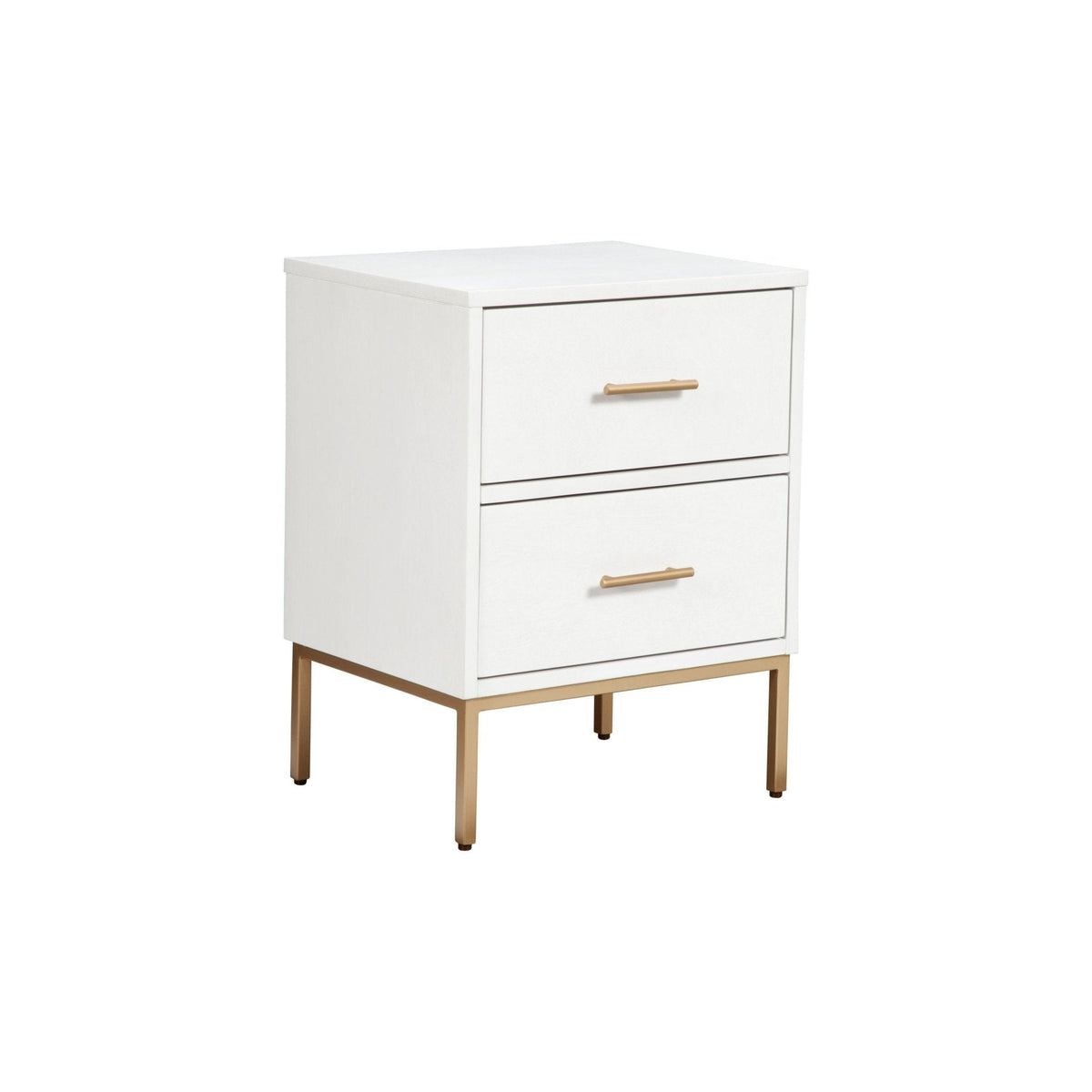 Madelyn Two Drawer Nightstand - White