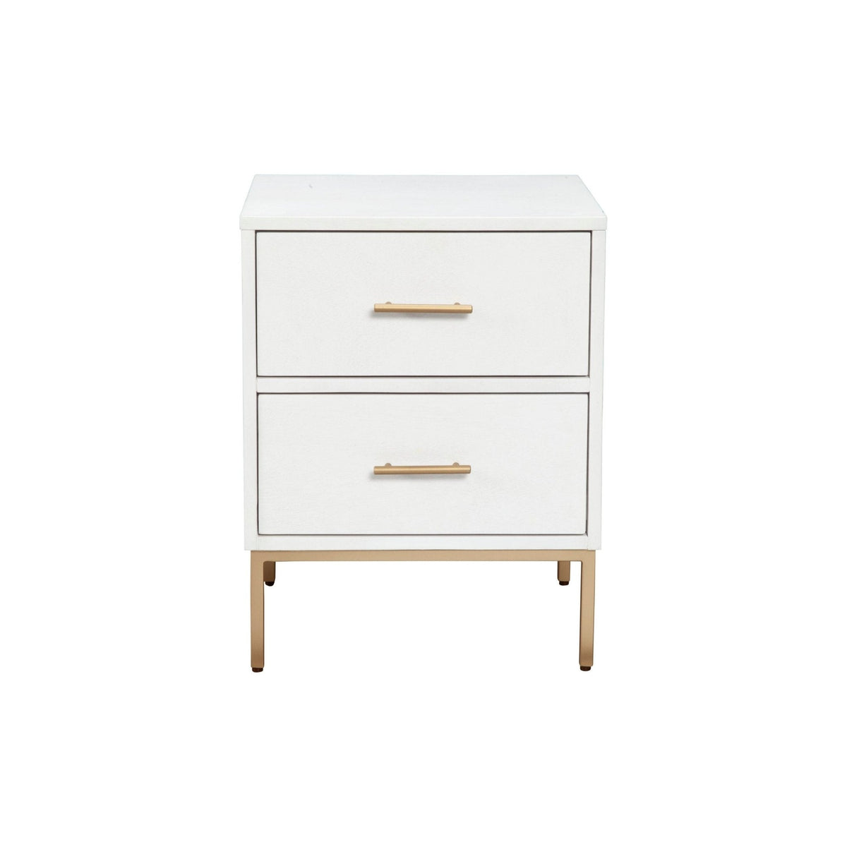 Madelyn Two Drawer Nightstand - White