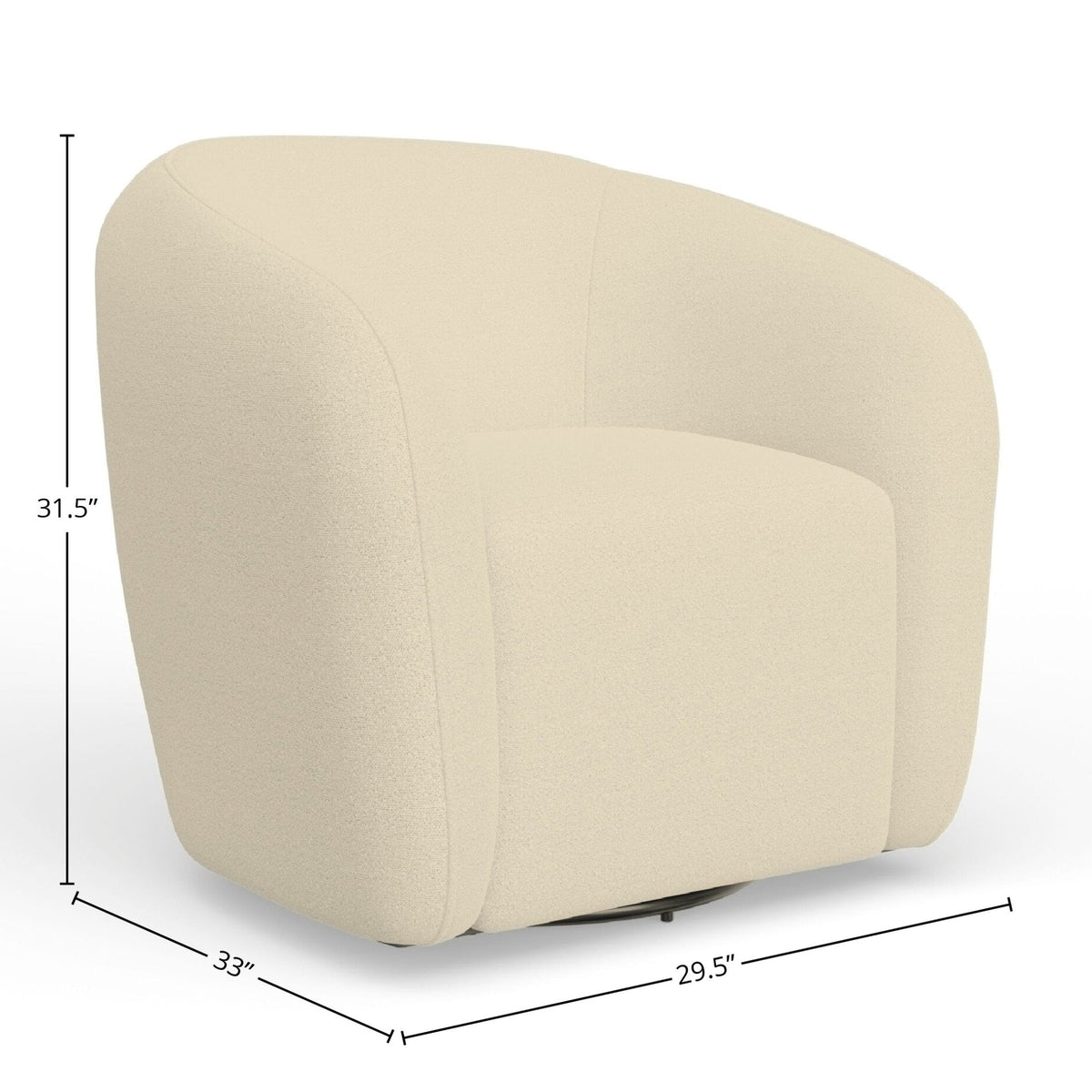 Margo Swivel Chair, Ivory Cream