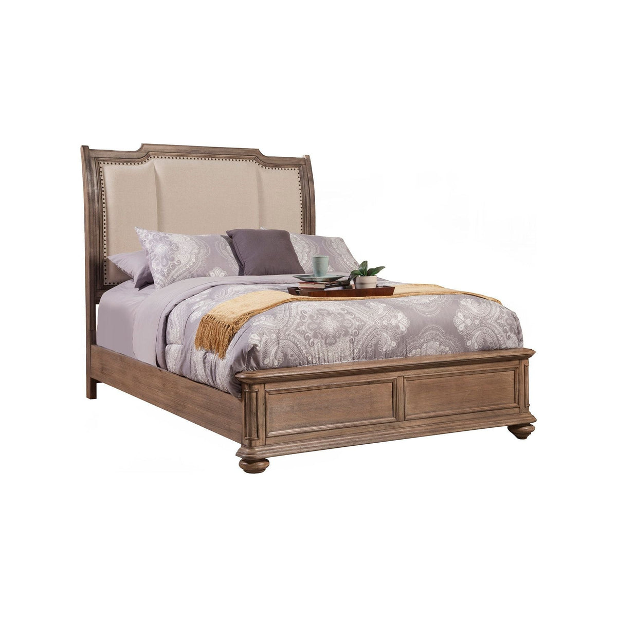 French Truffle queen bed shown from an angled front view against a white background