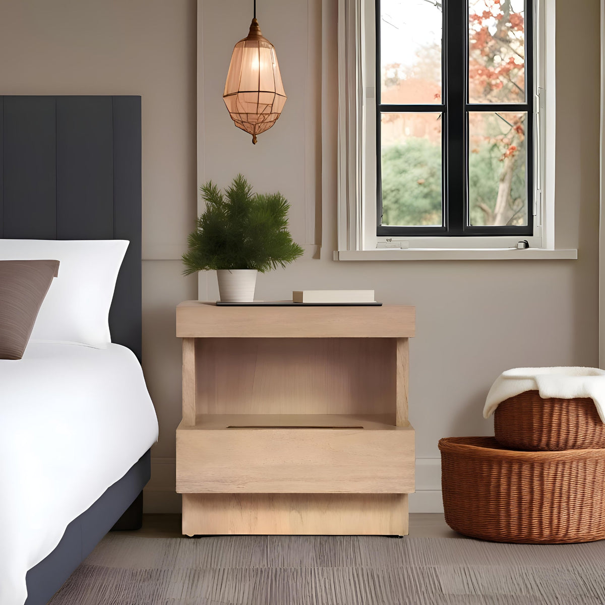 Mona Nightstand, Oak