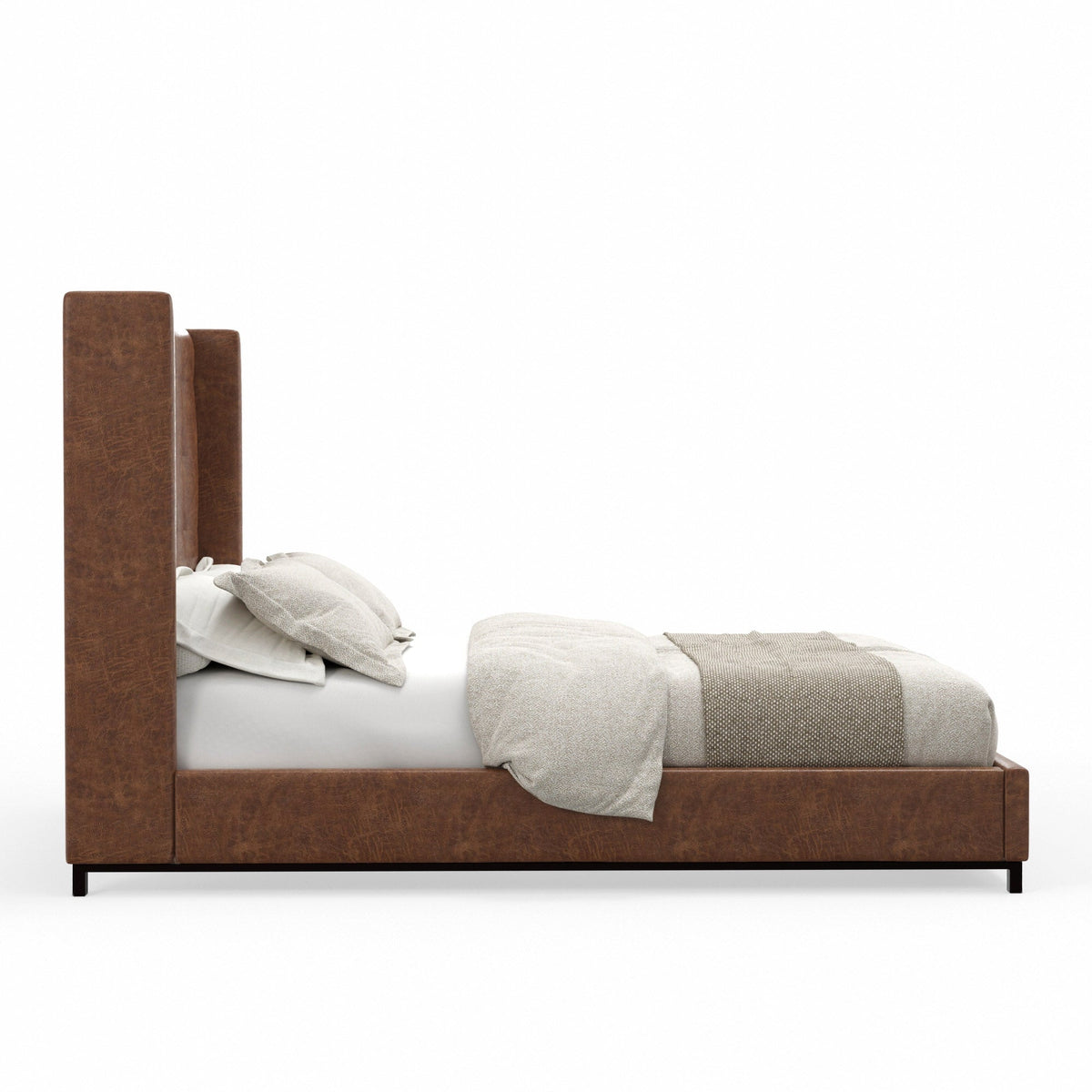 Mundo Queen Bed, Brown