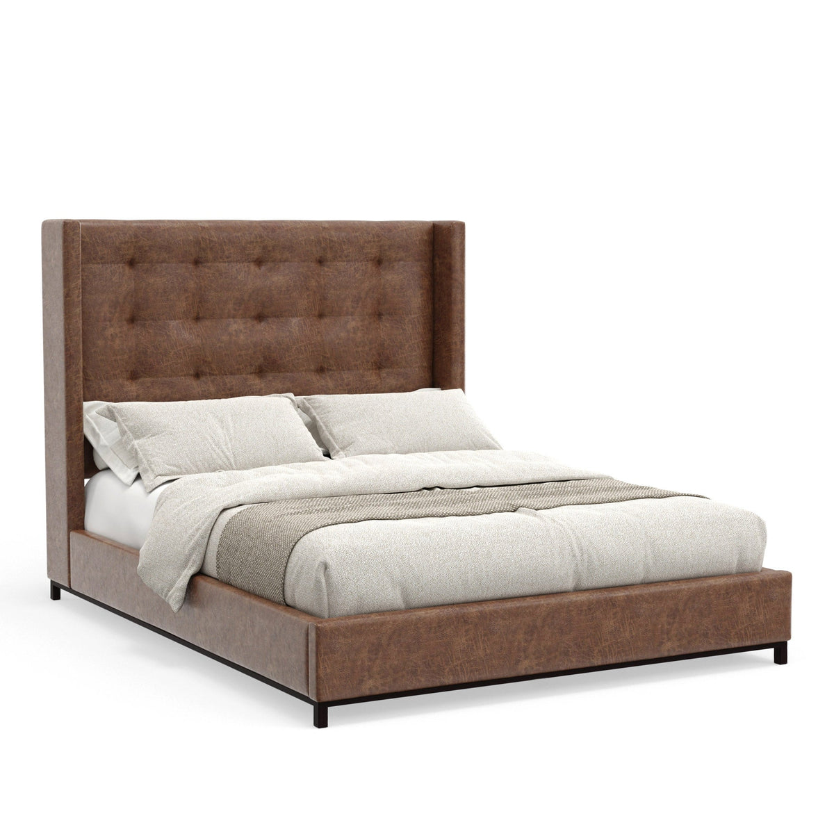 Mundo Queen Bed, Brown