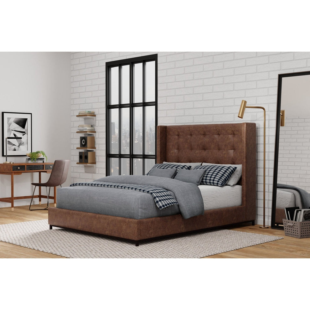 Mundo Full Bed, Brown