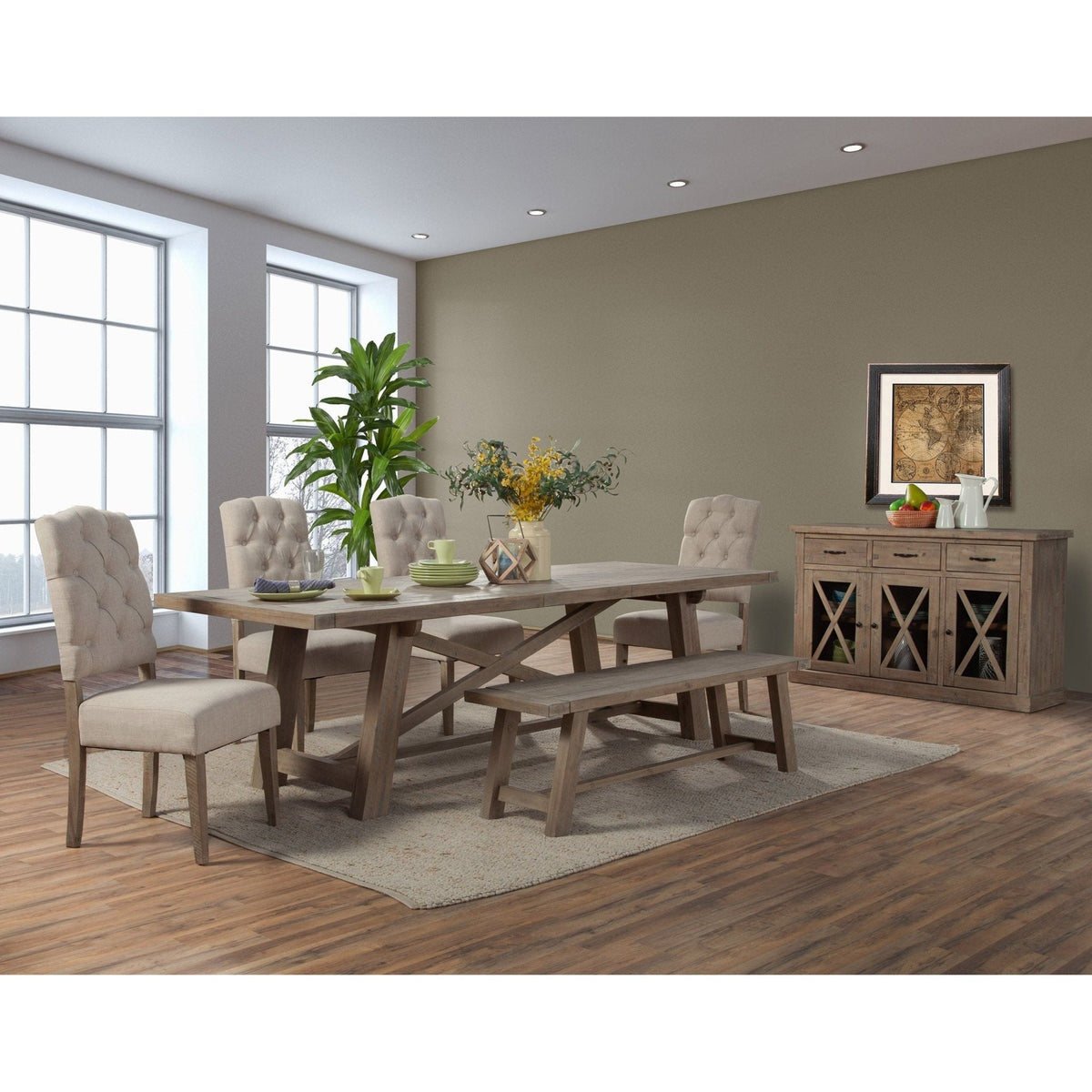 Newberry Extension Dining Table - Weathered Natural