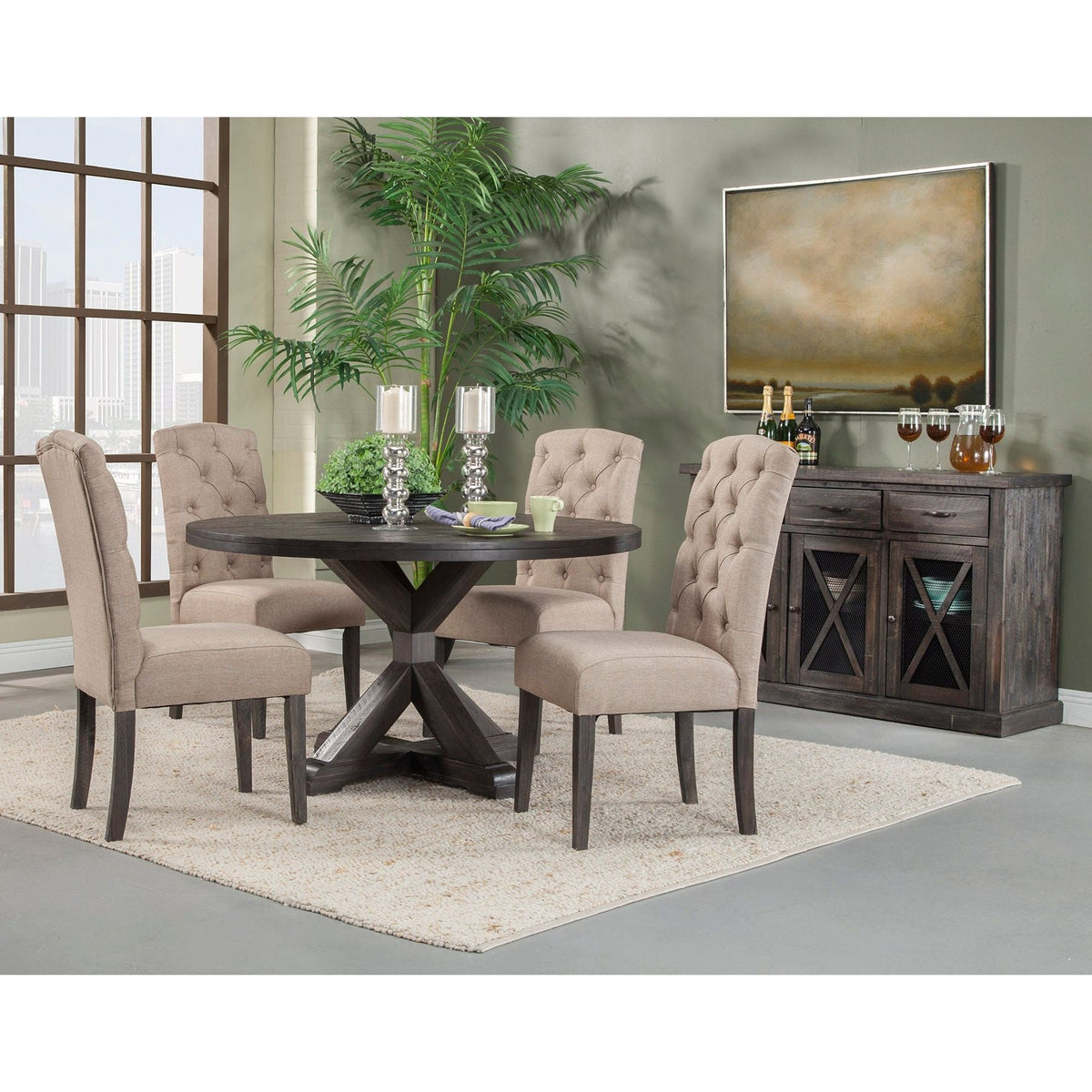 Newberry Round Dining Table - Salvaged Grey