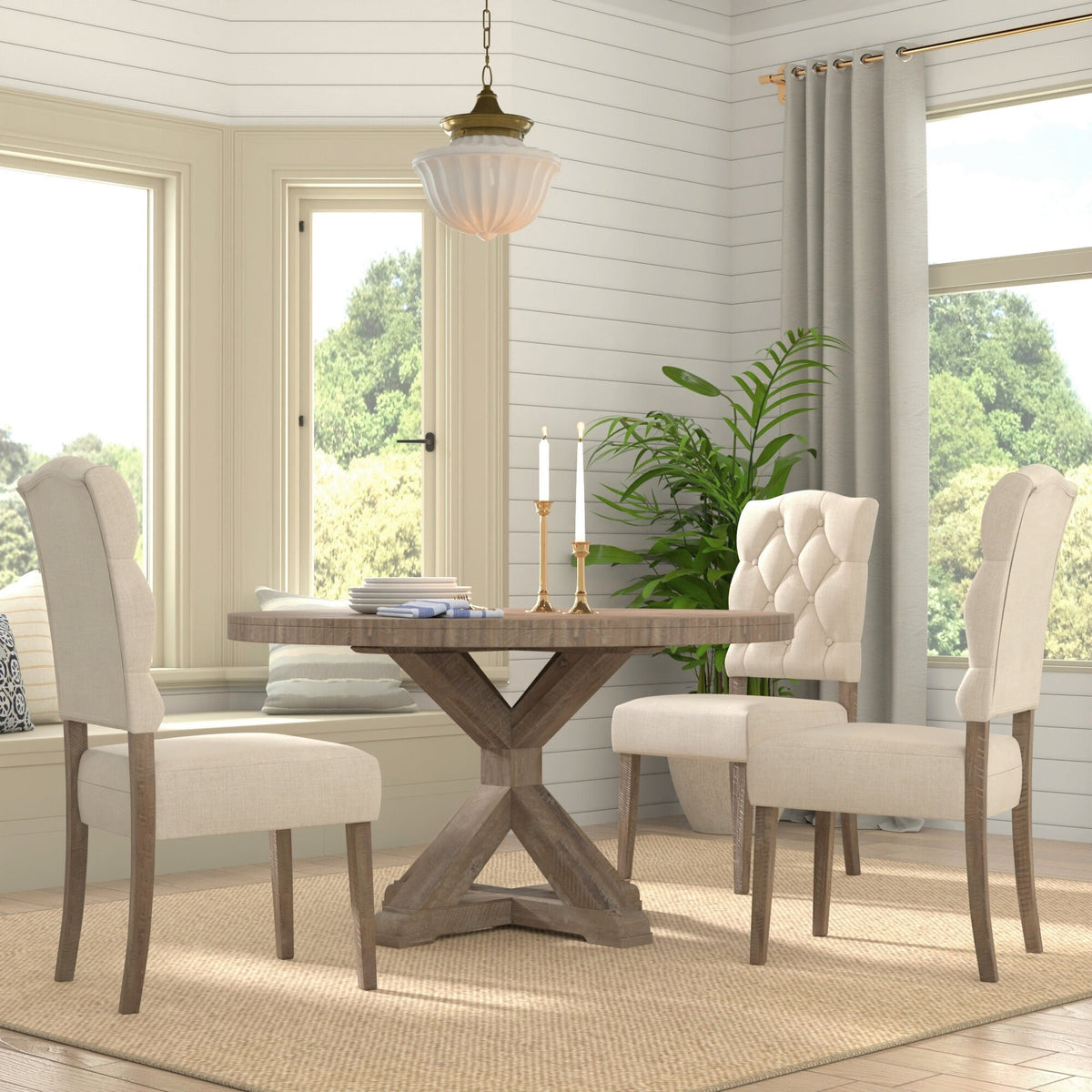 Newberry Round Dining Table - Weathered Natural