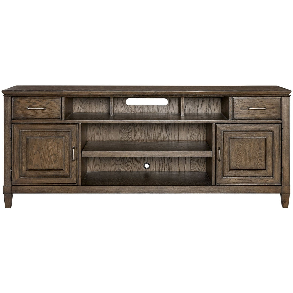 Newport 74" TV Console, Planked Oak