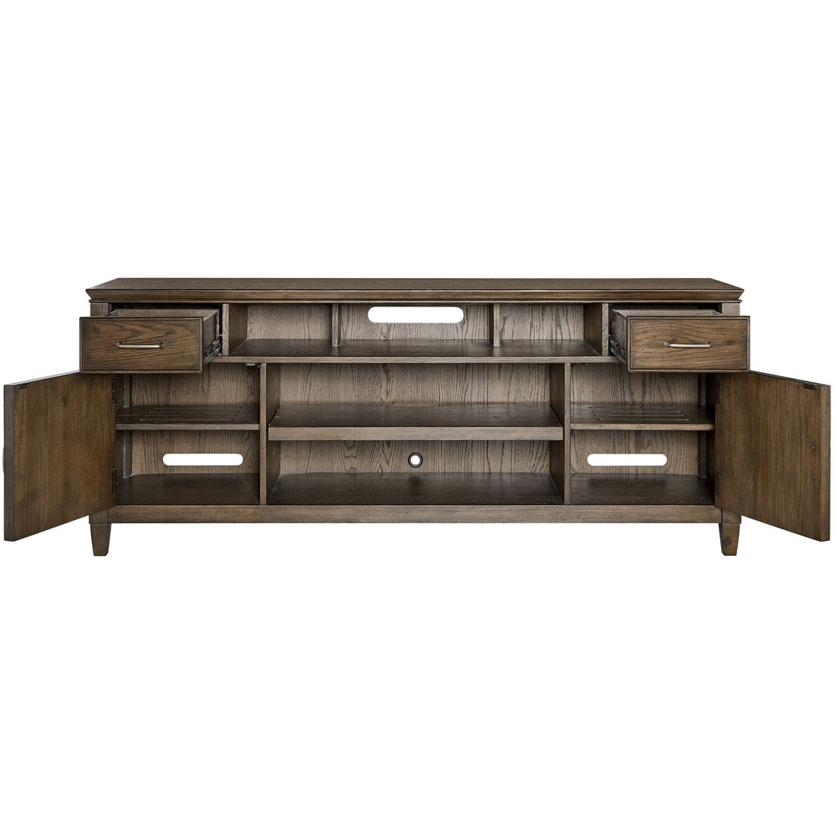 Newport 74" TV Console, Planked Oak