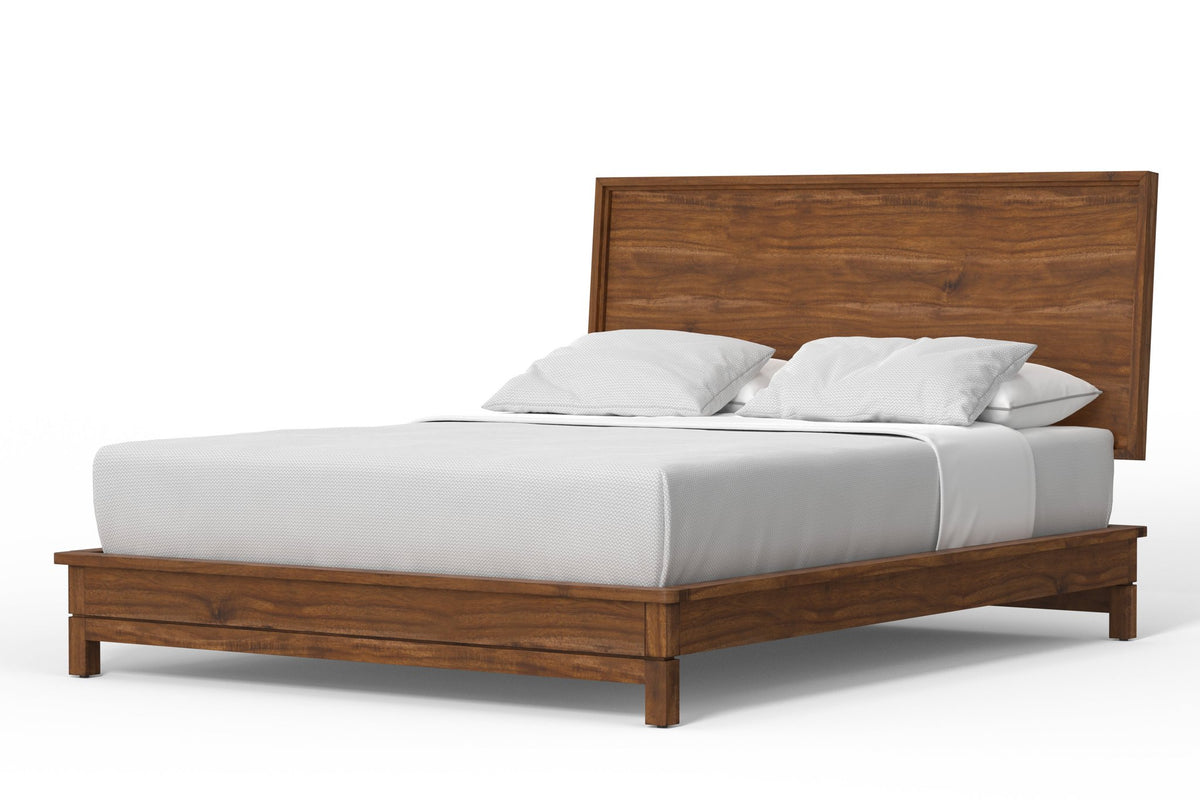 Nova Standard King Platform Bed - Honey Maple