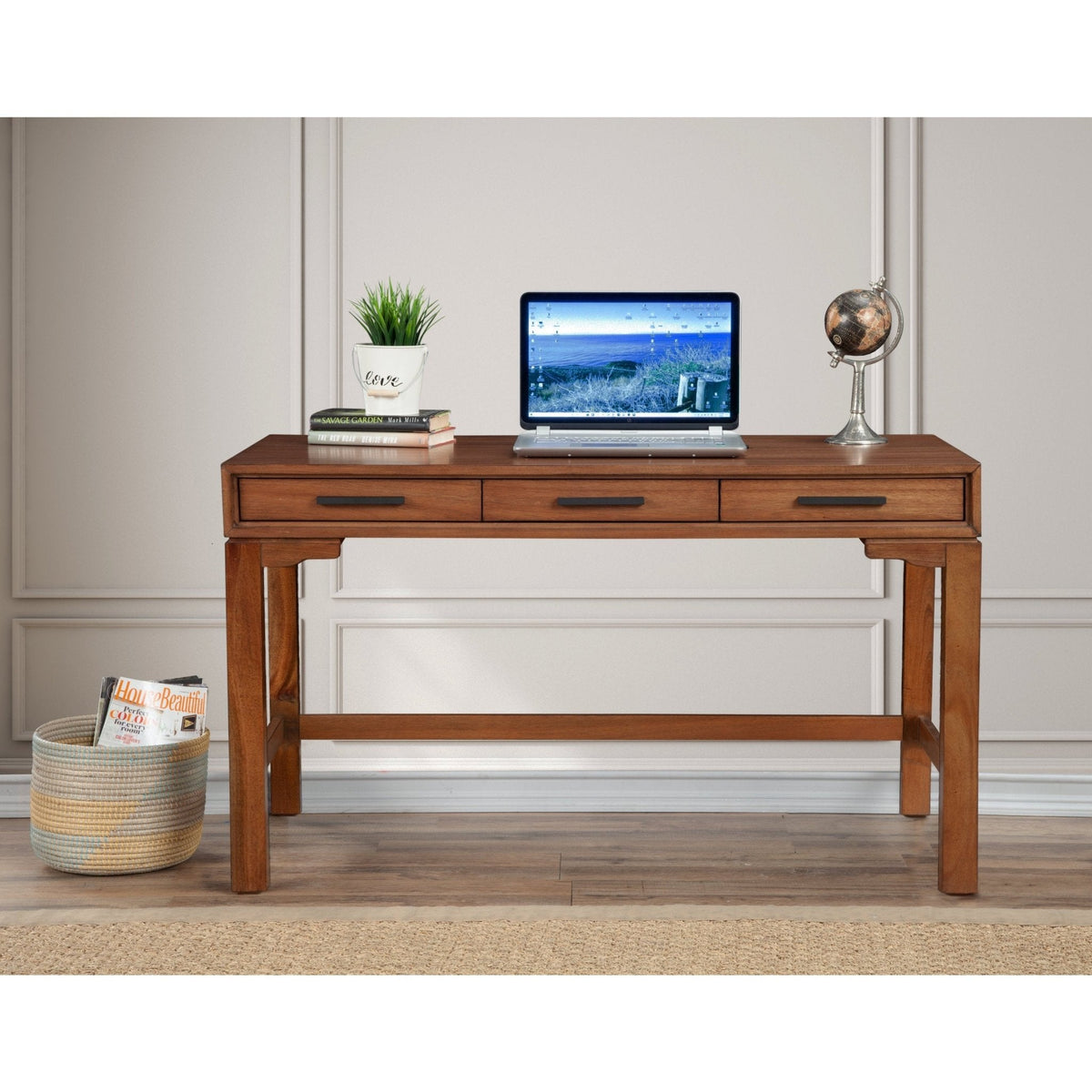 Nova Large Desk - Honey Maple