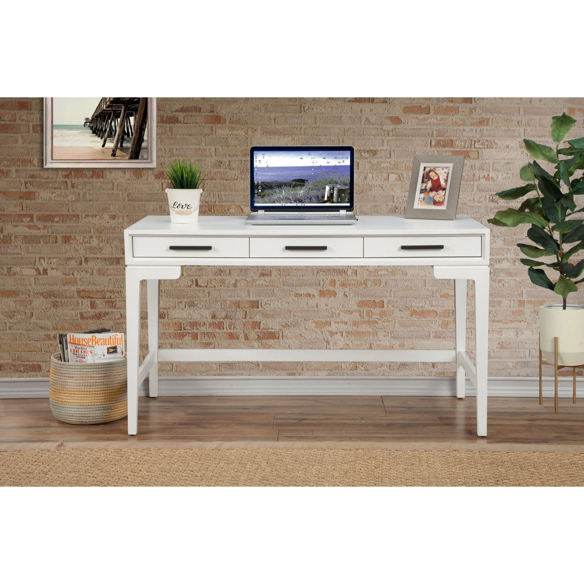 Nova Large Desk - Chalk White