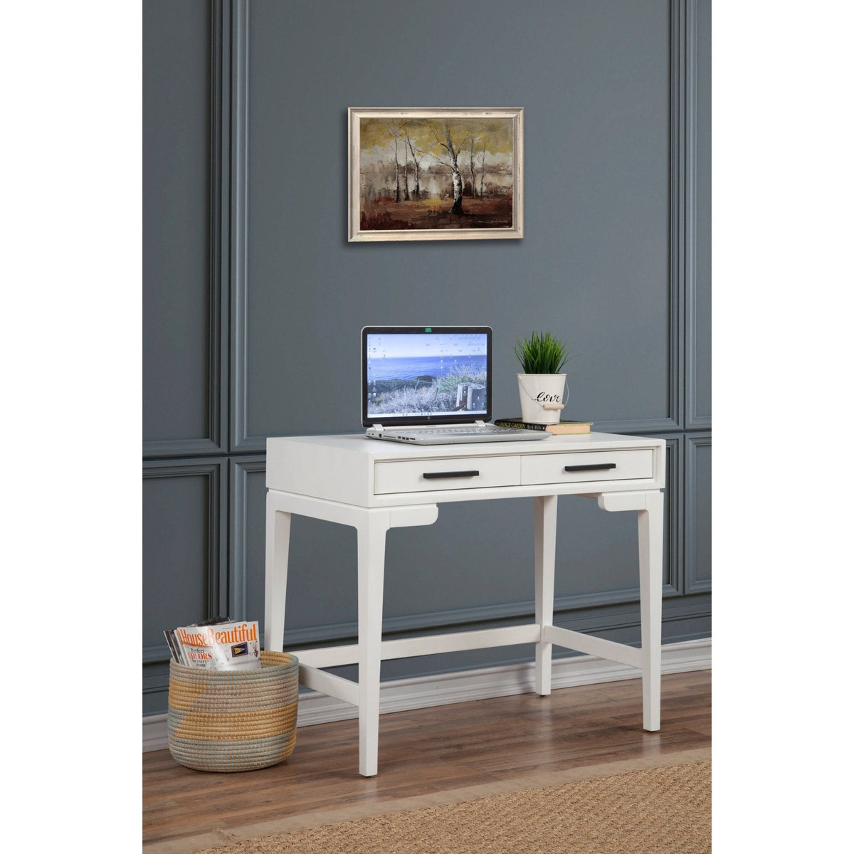Nova Mini Desk - Chalk White