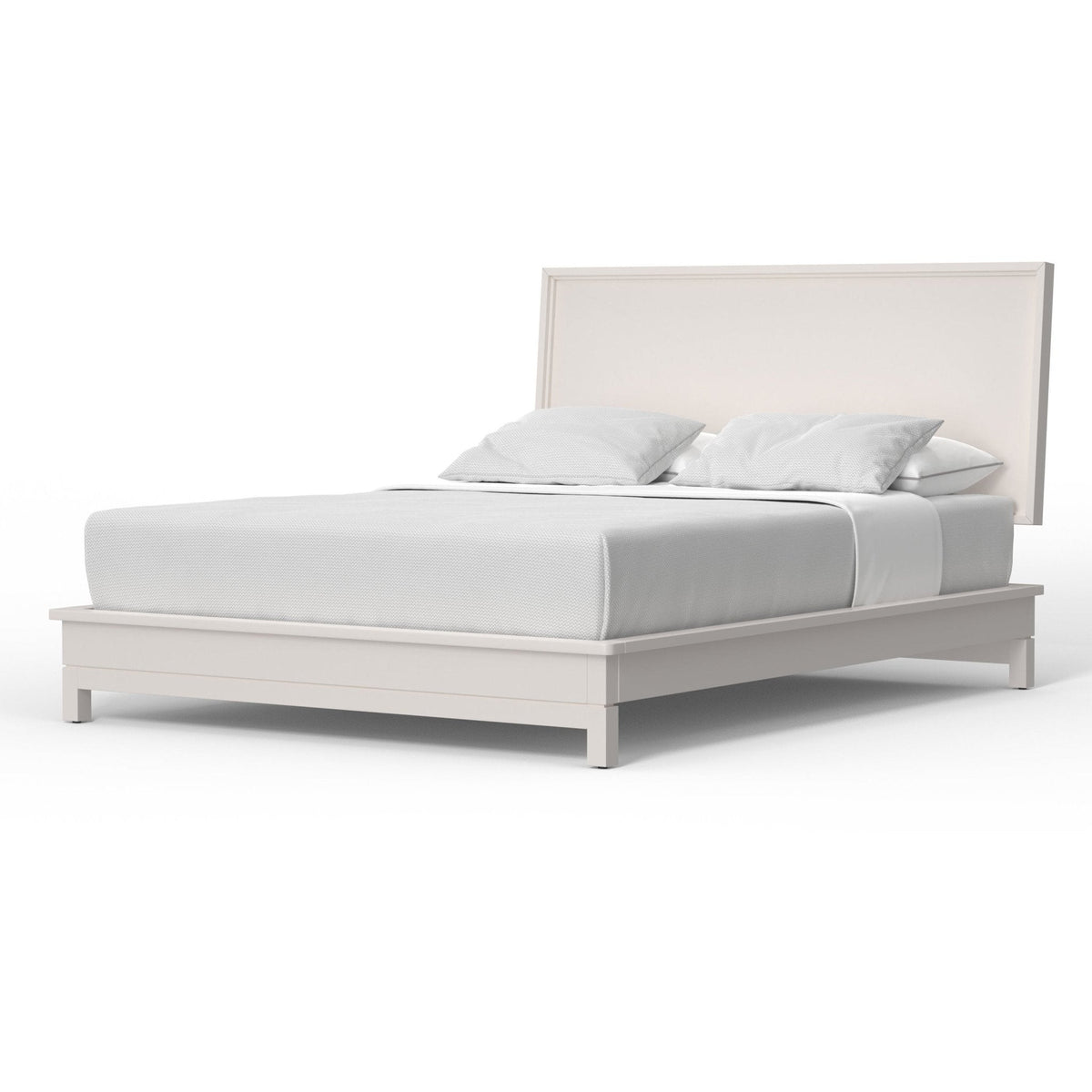 Nova Queen Platform Bed - Chalk White