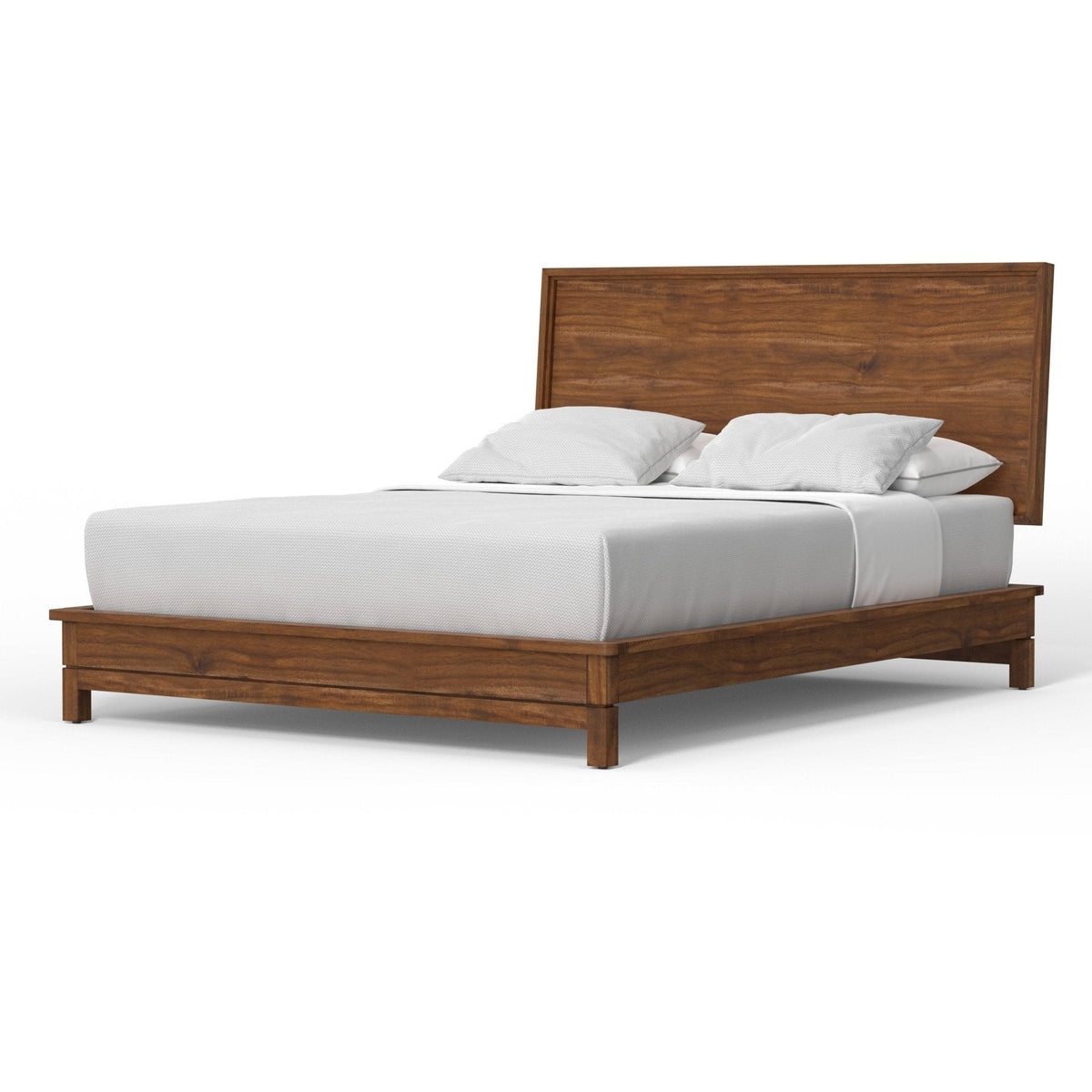 Nova Queen Platform Bed - Honey Maple