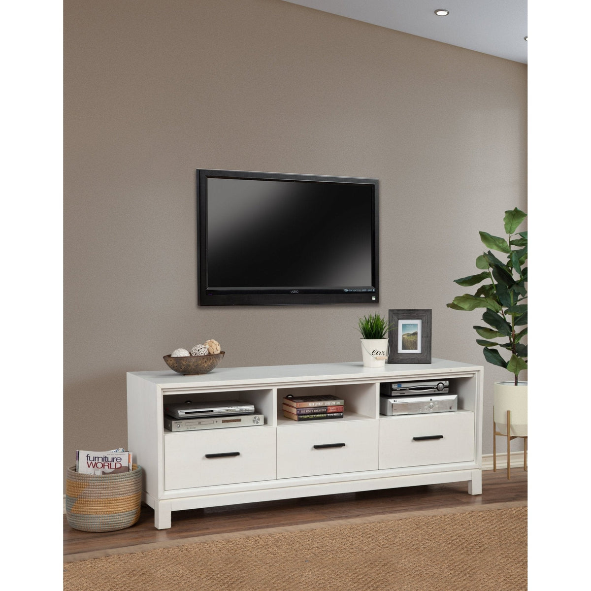 Nova TV Console - Chalk White