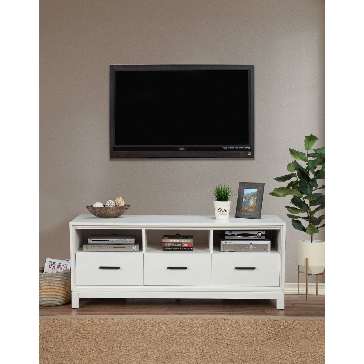 Nova TV Console - Chalk White