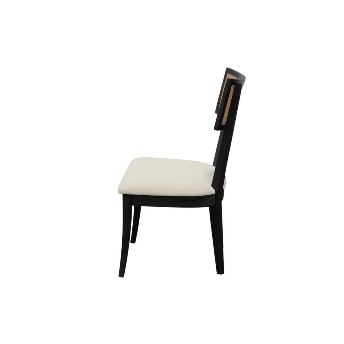 Oscar Set of 2 Dining Side Chairs, Black