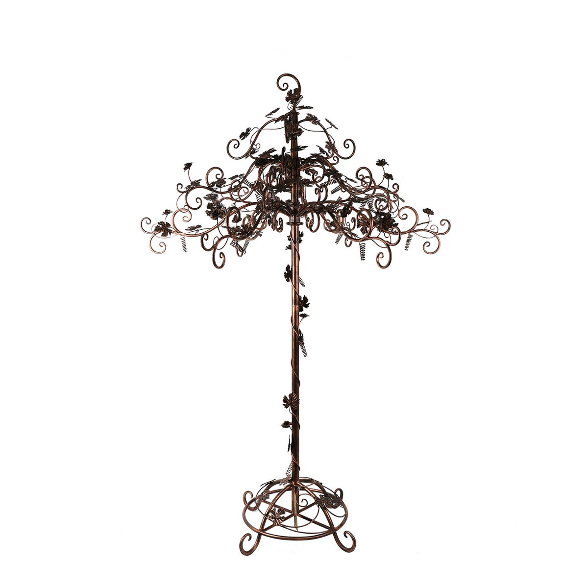 67" Tall Medium Standing Iron Rose Tree Display "Stephania"