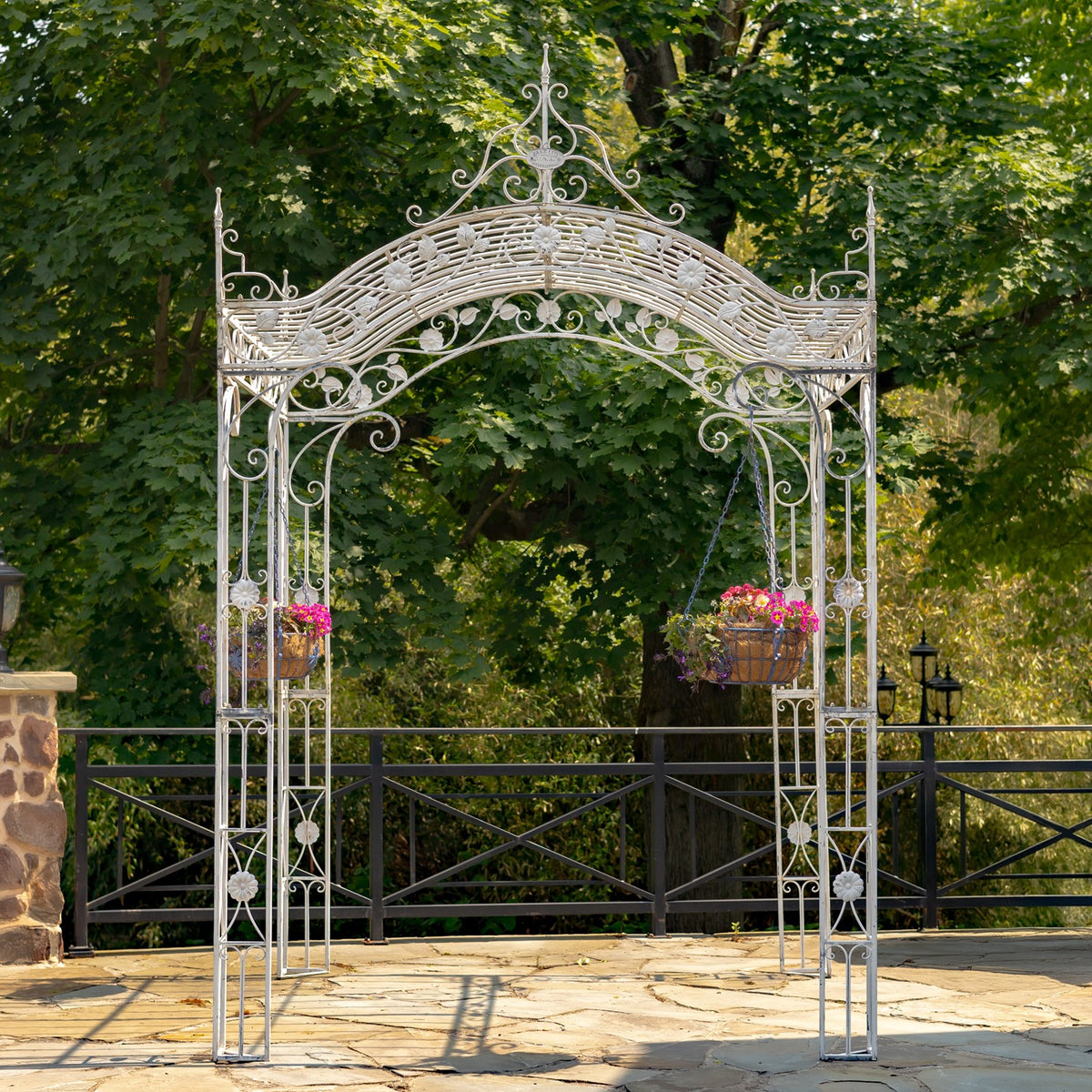 10.5ft Tall Rectangular Arched Garden Gazebo "Mahekal"