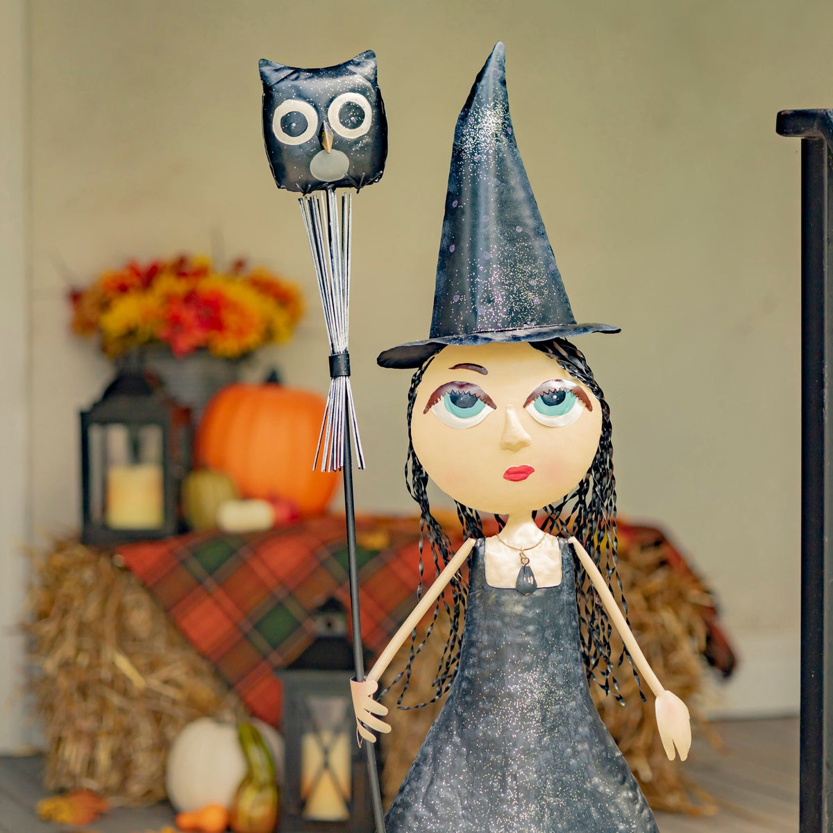 39" Tall Big Eyed Halloween Witch Girl "Stephy"