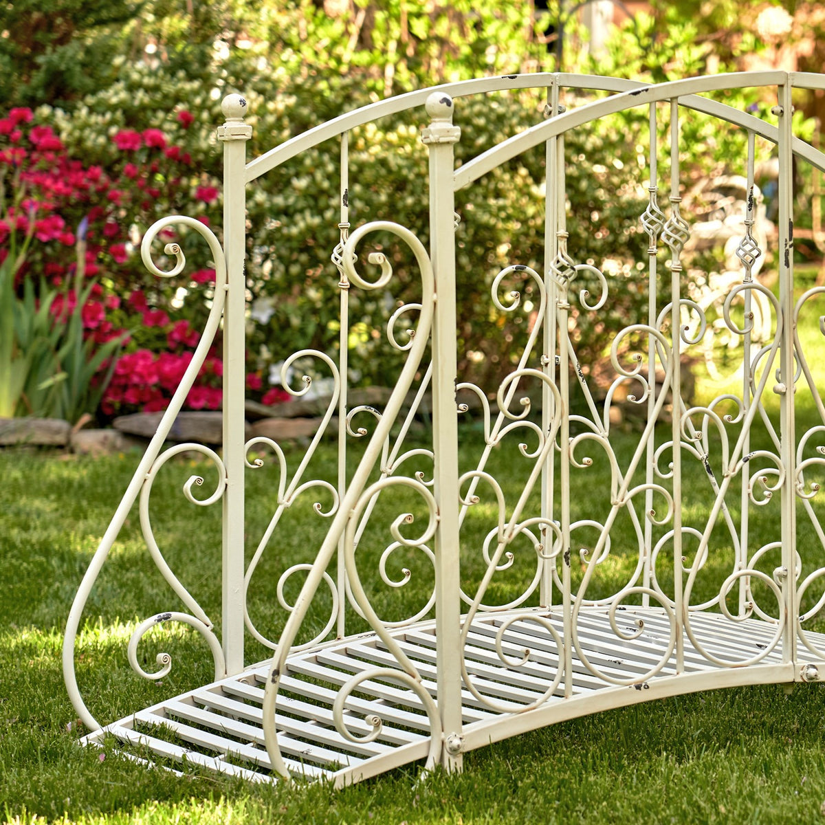 5ft. Long Antique Style Garden Bridge "Paris 1968"