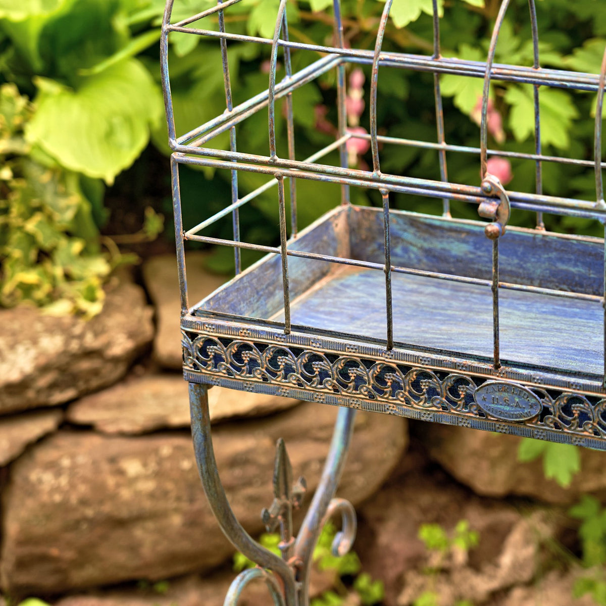 42.5" Tall Iron Cage Plant Stand "Paris 1968"