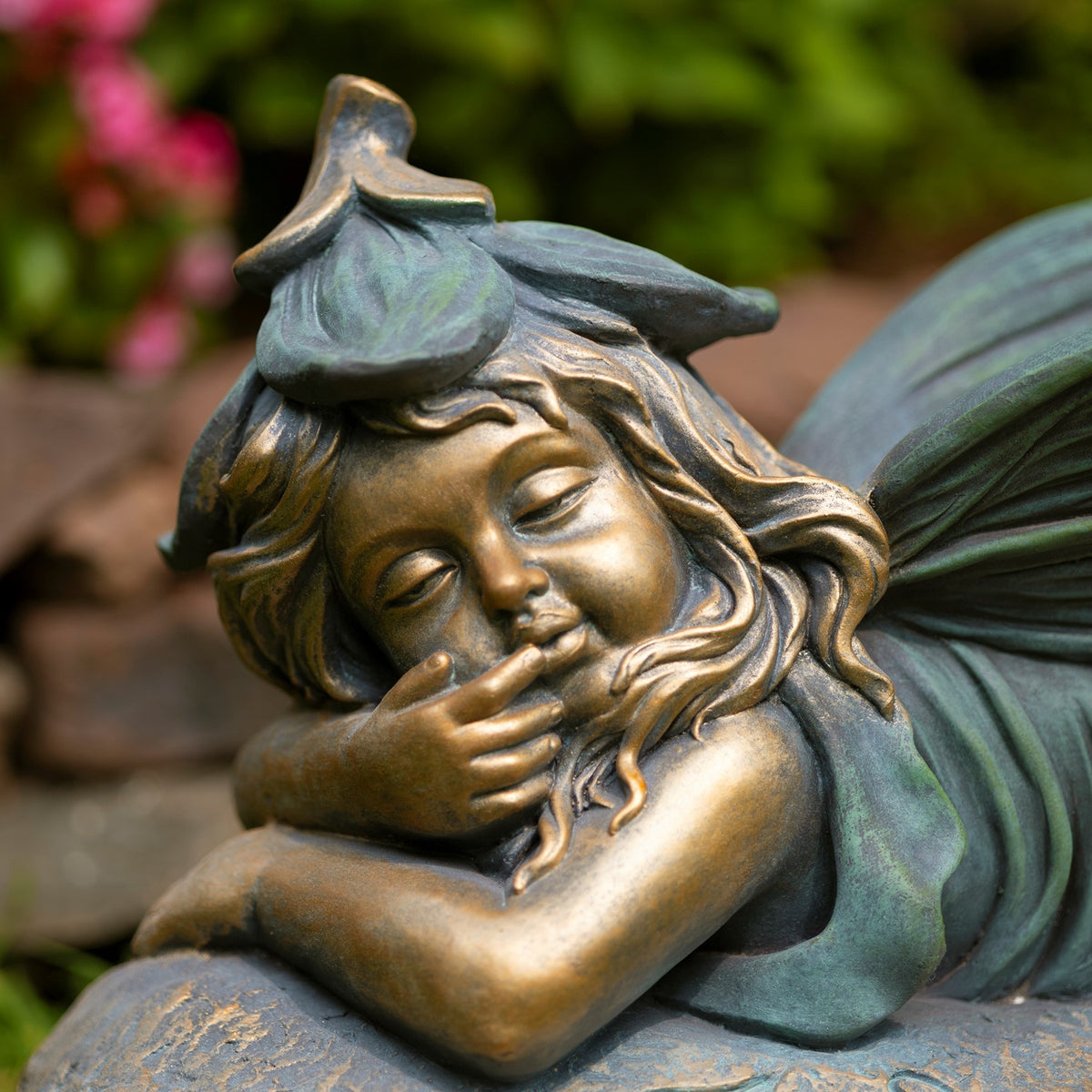20" Tall Lying Fairy Garden Statue "Fern"