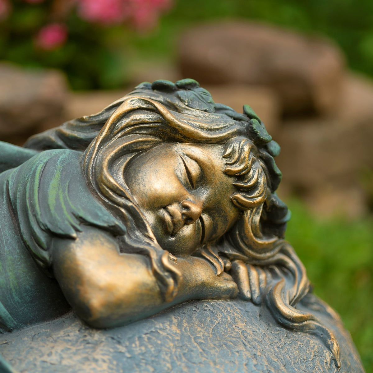 20" Tall Magnesium Sleeping Fairy Statue "Ivy"